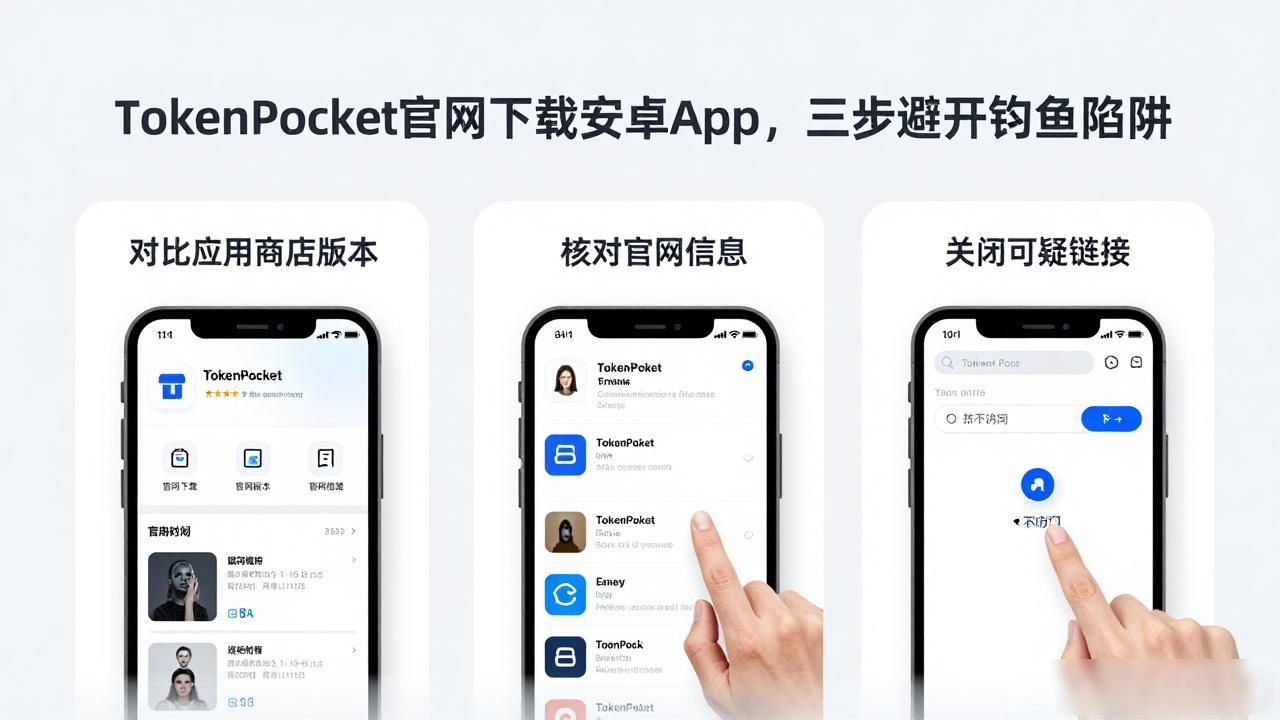 TokenPocket官网下载安卓App，三步避开钓鱼陷阱
