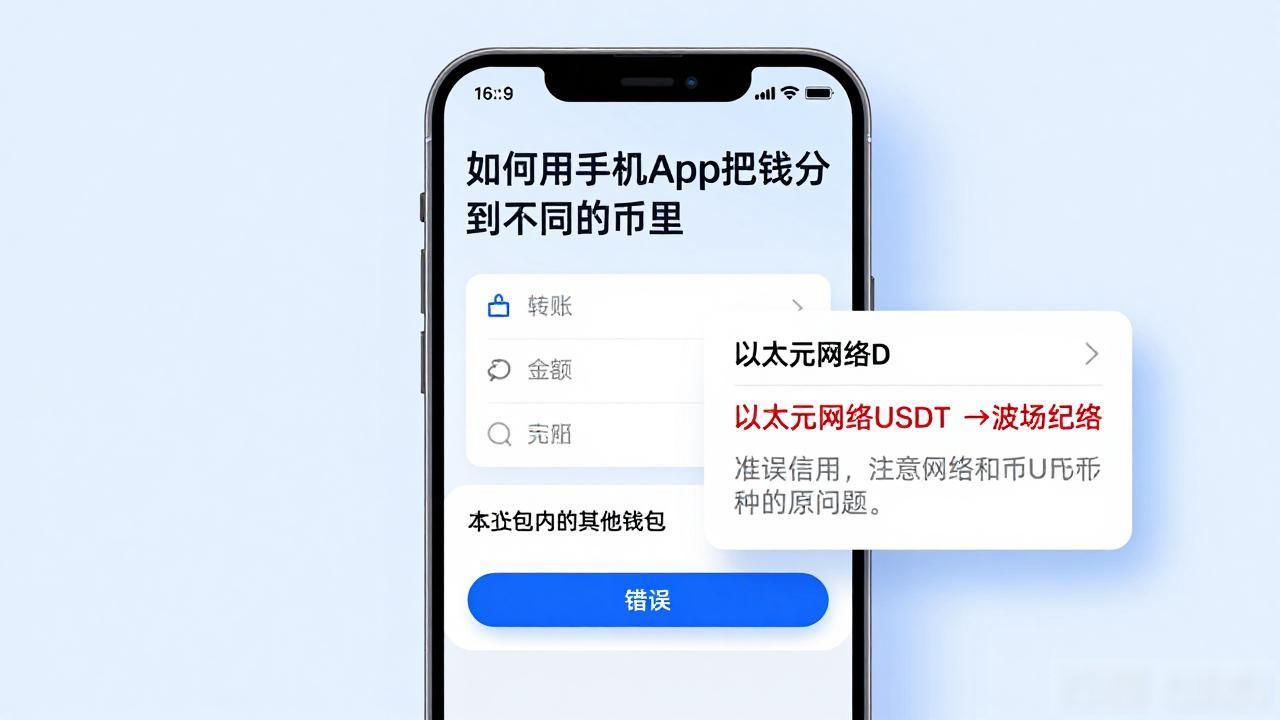 如何用手机App把钱分到不同的币里